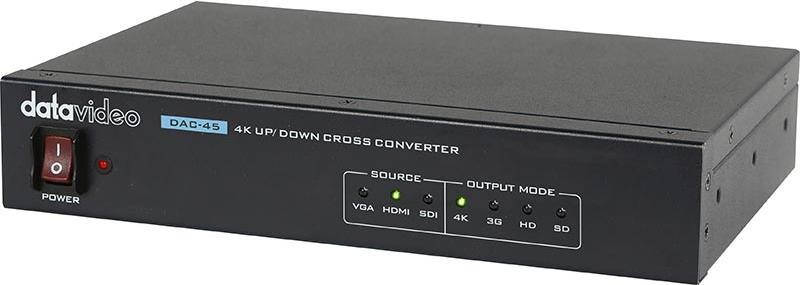 DataVideo DAC-45 - 3840 x 2160 Pixel - 800 x 600,1280 x 1024,1280 x 720,1400 x 1050,1920 x 1080,3840 x 2160 - Aktiver Videokonverter - Schwarz - HDMI/BNC - 12 V (2000-2220)
