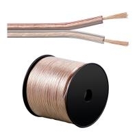 Lautsprecherkabel Basic, 2x 2,5mm², Innenleiter CCA, transparent, 100m Spule, Good Connections® (SH-LKT25)