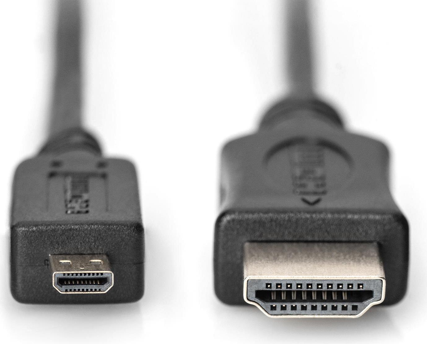 Digitus Cavo di collegamento High Speed 4K HDMI da tipo D a tipo A (4K HDMI HIGH-SPEED CONNECTING - CABLE TYPE D TO TYPE A W/ET