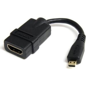 Lenovo StarTech.com HDMI to micro HDMI 12,70cm (5) High Speed Adapter - HDMI-Adapter - mikro HDMI (M) bis HDMI (W) - abgeschirmt - Schwarz (4Z10F04125)