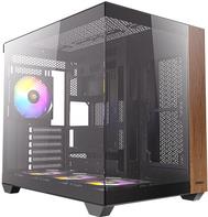 Antec CX800 Midi Tower Nero Legno (Antec CX800 Wood ARGB Mid-Tower PC Case - 270' Panoramic View Tempered Glass 9 Fan Positions