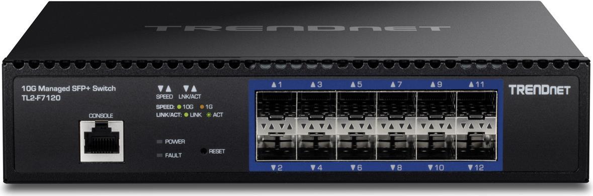 TRENDnet 12-Port 10G Layer 2 Managed SFP+ Switch - SFP+ Switch (TL2-F7120)