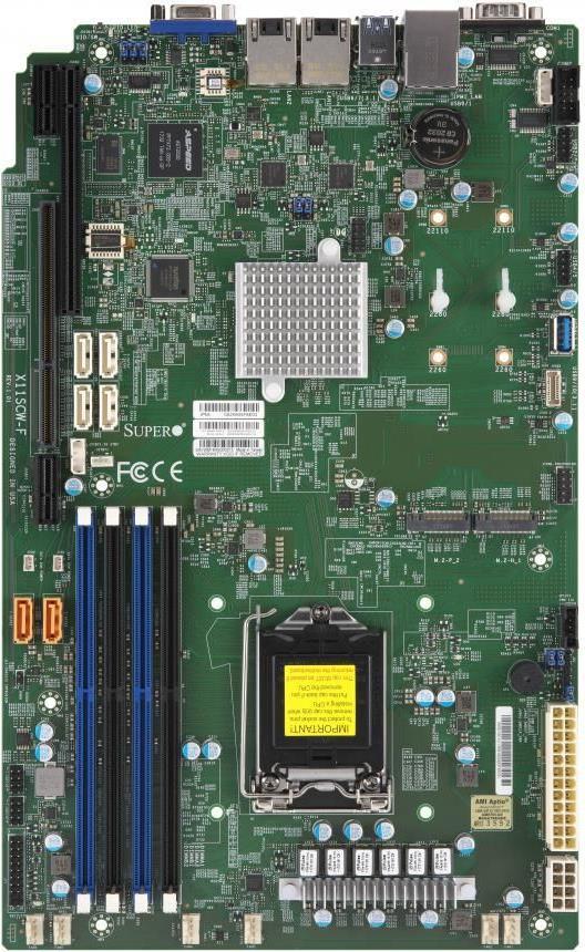 Super Micro SUPERMICRO X11SCW-F - Motherboard - LGA1151 Socket - C246 - USB 3,1 Gen 1, USB 3,1 Gen 2 - 2 x Gigabit LAN - Onboard-Grafik (MBD-X11SCW-F-O)