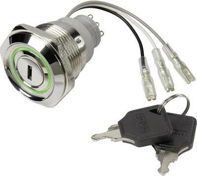 Conrad Schlüsselschalter 250 V/AC 5 A 1 x Aus/Ein LAS1-AGQ30-11Y/21/R-G/12V 1 St. (LAS1-AGQ30-11Y/21/R-G/12V)