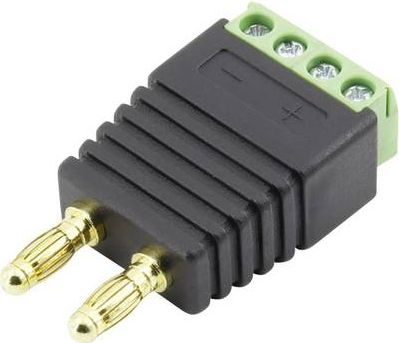 TRU COMPONENTS 93013c1129 Laborstecker Stecker, gerade Stift-Ø: 4 mm Schwarz 1 St. (1408781)
