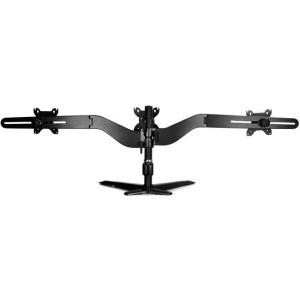 SilverStone ARM Three ARM31BS - Aufstellung für 3 LCD-Anzeigen - Kunststoff, Stahl, Aluminiumlegierung - Schwarz - Bildschirmgröße: bis zu 61 cm (bis zu 61,00cm (24) ) - Schreibtisch-Ständer