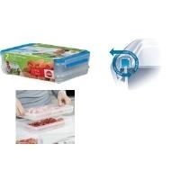 emsa Aufschnittbox CLIP & CLOSE, 2 x 0,6 Liter, transparent zwei Trays für separierte Lagerung, Kondenswasser läuft in - 1 Stück (513576)