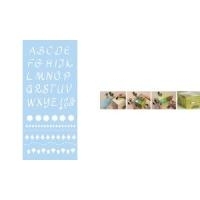 Marabu Schriftschablone Alphabet 5,10cm (2), 150 x 330 mm aus Polyester, beidseitig verwendbar, spiegelbar, einfache (027600031)