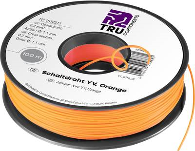 TRU COMPONENTS 1564676 Schaltdraht Yv 1 x 0.20 mm² Blau 100 m (1564676)