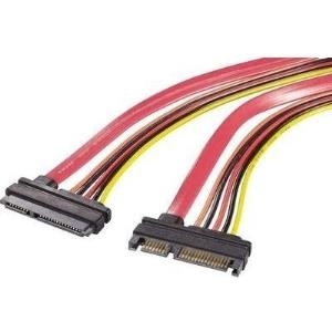 Renkforce Festplatten, Strom Verlängerungskabel [1x SATA-Kombi-Stecker 7+15pol. - 1x SATA-Kombi-Buchse 7+15pol.] 0.50 m Rot, Orang (1391526)