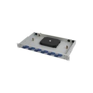 Telegärtner FO BASIS V with Ceramic Sleeve - Patch Panel - LC x 24 - Hellgrau, RAL 7035 - 1U - 12 Ports (H02030A0491)