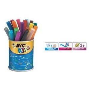 BIC KIDS Fasermaler Visacolor XL, 18er Runddose Strichstärke: 1,3 mm, auswaschbar von Händen und Textilien, - 1 Stück (829008)