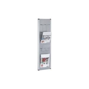 FRANKEN Wand-Prospektregal PRO, Höhe: 1.140 mm individuell bestückbar mit 3x DIN A4 oder 6x DIN A5, - 1 Stück (PSW803)