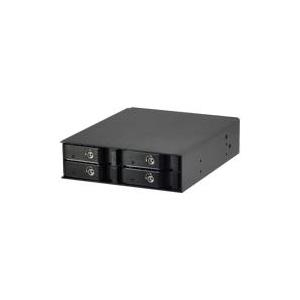 Jou Jye Computer JJ-1044M-SS - Gehäuse für Speicherlaufwerke mit Lüfter - 6.4 cm ( 2.5 ) - Schwarz