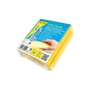 Peggy Perfect Reinigungsschwamm Softi Duett, 2er Pack Maße: 140 x 70 mm, weiße Kratzzone, auch für Teflon/Ceran - 1 Stück (30250)