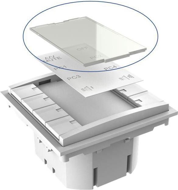 Vivolink VLCP8B-PLEXIGLASS interruttore Bianco (Plexiglass plate as sparepart - Warranty: 36M)