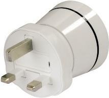 Hama Travel Adapter Plug - Adapter für Power Connector - BS 1363 (M) bis CEE 7/4 (W) - weiß - Großbritannien und Nordirland