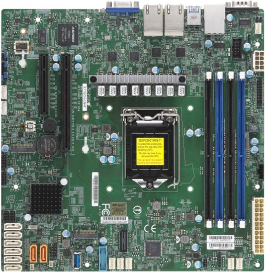 Super Micro SUPERMICRO X11SCH-LN4F - Motherboard - micro ATX - LGA1151 Socket - C246 Chipsatz - USB 3,1 Gen 1, USB 3,1 Gen 2 - 4 x Gigabit LAN - Onboard-Grafik (MBD-X11SCH-LN4F-B)