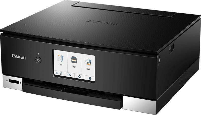 Canon PIXMA TS8350 - Multifunktionsdrucker - Farbe - Tintenstrahl - 216 x 297 mm (Original) - A4/Legal (Medien) - bis zu 15 ipm (Drucken) - 200 Blatt - USB 2.0, Bluetooth, Wi-Fi(n) - Schwarz (3775C006)