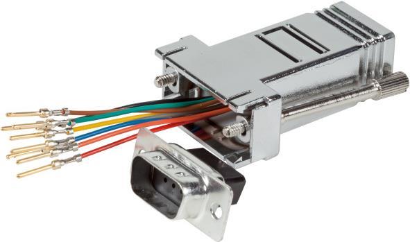 Modular-Adapter DB09Buchse/RJ45, metallisiertes Gehäuse (ETM23067)