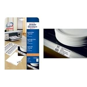Avery Zweckform C32258-25 - Karten - matte - perforated - Mattes Weiß - 105 x 38 mm - 170 g/m² - 350 Karte(n) (25 Bogen x 14)