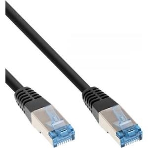InLine - Patch-Kabel - RJ-45 (M) bis RJ-45 (M) - 3,0m - SFTP, PiMF - CAT 6a - im Freien, rund, verseilt - Schwarz (72803S)