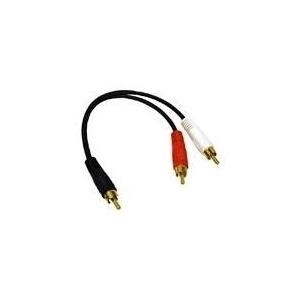 C2G Value Series Y-Cable - Audiokabel - RCA (M) bis RCA (M) - abgeschirmt - Schwarz