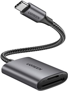 Ugreen 80888 lettore di schede USB 3.2 Gen 1 (3.1 Gen 1) Type-C Nero, Metallico