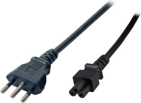 Netzleitung Italien - C5, 1,8m, schwarz, 3x0,75mm² (EK494.1,8)