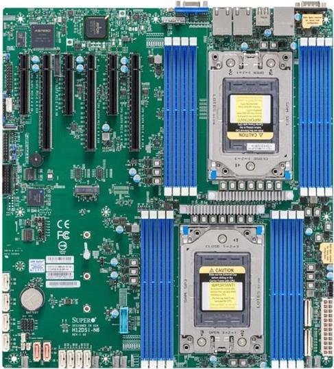 Super Micro SUPERMICRO H12DSi-N6 - Motherboard - Erweitertes ATX - Socket SP3 - 2 Unterstützte CPUs - USB3.0 - 2 x Gigabit LAN - Onboard-Grafik - für A+ Server 2024S-TR (MBD-H12DSI-N6-B)