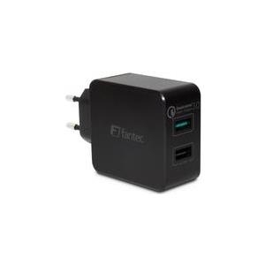 FANTEC QC3-A21 - Netzteil - 30 Watt - Quick Charge 3.0 - 2 Ausgabeanschlussstellen (USB Type A (power only)) (1950)