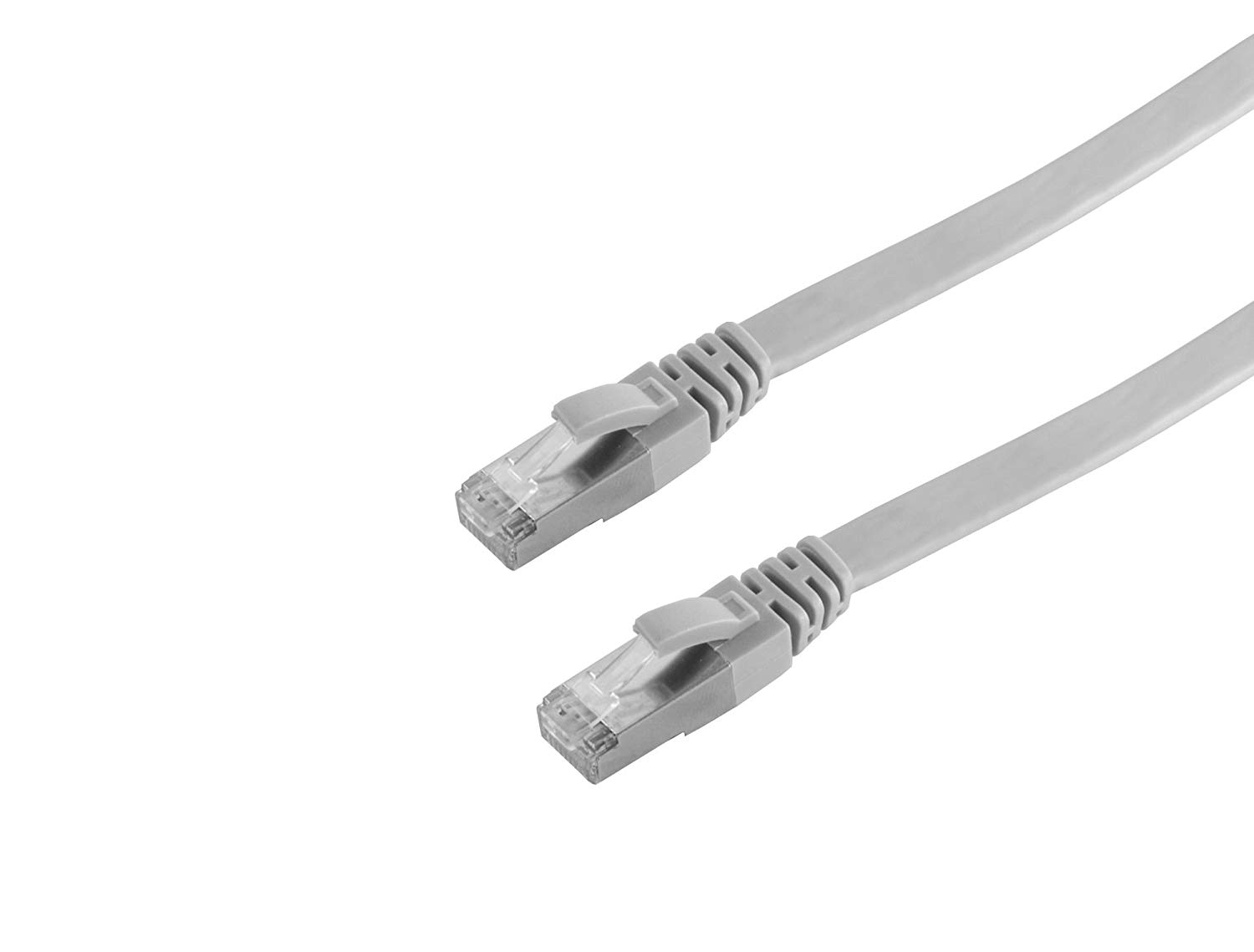 Herweck Helos Slimline - Patch-Kabel - RJ-45 (M) bis RJ-45 (M) - 15,0m - UTP - CAT 6 - geformt, flach - Grau (148781)