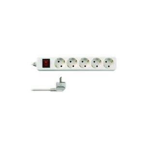 REV - Verlängerungsschnur - Wechselstrom 250 V - 3500 Watt - Eingabe, Eingang 2-polig - output connectors: 5 (2-polig) - 3,0m - weiß (001252301)