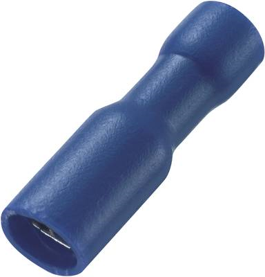 TRU COMPONENTS Rundsteckhülse 1.50 mm² 2.50 mm² Stift-Ø: 4 mm Vollisoliert Blau 738995 100 St. (738995)