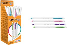 BIC Kugelschreiber Cristal Up Fashion, farbig sortiert, 20er Karton, Strichstärke 0,35 mm, sechseckig, Schaft weiß, - 1 Stück (950446)
