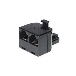 S-Conn TC 71230-8 - RJ45 - 2x RJ45 - Männlich/weiblich - Schwarz (TC 71230-8s / 50584)
