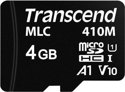 Transcend 410M - Scheda di memoria flash - 4 GB - A1 / Classe video V10 / UHS-I U1 / Classe 10 - microSD