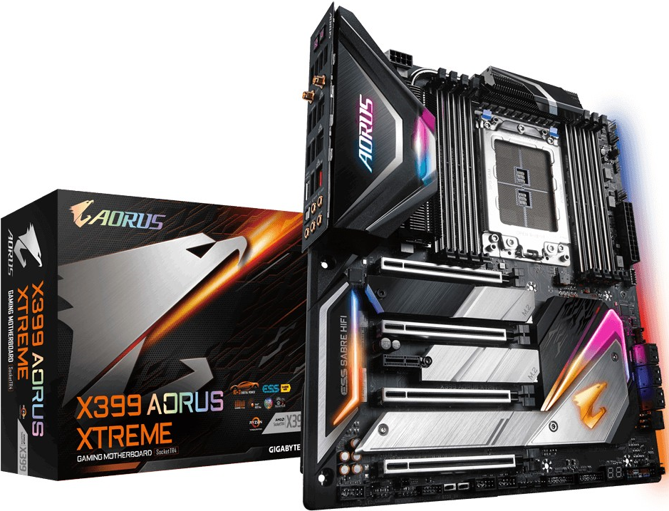 Gigabyte X399 AORUS XTREME - 1,0 - Motherboard - Erweitertes ATX - Socket TR4 - AMD X399 - USB 3,1 Gen 1, USB-C Gen2, USB 3,1 Gen 2 - Bluetooth, 10 Gigabit LAN, 2 x Gigabit LAN, Wi-Fi - HD Audio (8-Kanal) (X399 AORUS XTREME) Gigabyte X399 AORUS XTREME - 1,0 - Motherboard - Erweitertes ATX - Socket TR4 - AMD X399 - USB 3,1 Gen 1, USB-C Gen2, USB 3,1 Gen 2 - Bluetooth, 10 Gigabit LAN, 2 x Gigabit LAN, Wi-Fi - HD Audio (8-Kanal) (X399 AORUS XTREME)