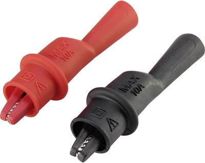 VOLTCRAFT Krokodilklemme Stecker 4 mm CAT III 1000 V, CAT IV 600 V Schwarz, Rot MSK-104 (VC-8083495)