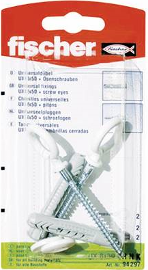 UX 8 x 50 OH N K Universaldübel 50 mm 8 mm 94297 2 St. - hellgrau - 2 Stück (94297)