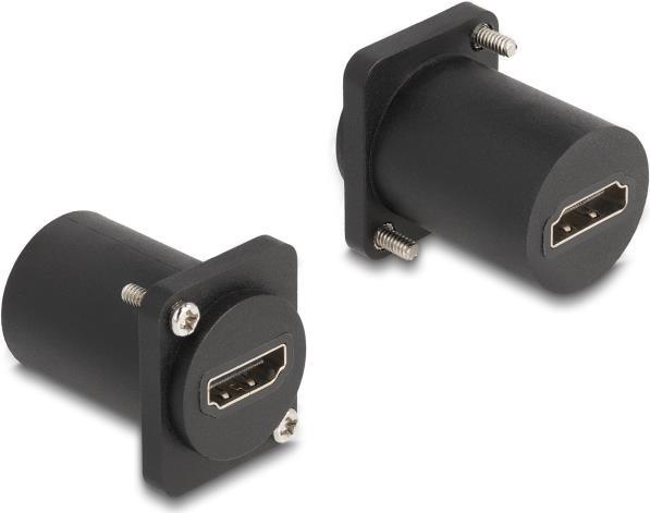 Delock Modulo di tipo D HDMI 8K 60Hz da femmina a femmina con viti nere