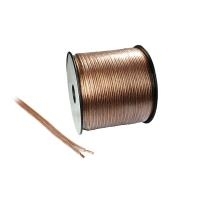 Lautsprecherkabel Basic, 2x 1,5mm², Innenleiter CCA, transparent, 100m Spule, Good Connections® (SH-LKT15)