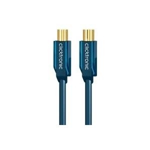 ClickTronic Casual Series - HF-Kabel - F-Stecker (M) bis F-Stecker (W) - 5 m - doppelt abgeschirmtes Koaxialkabel - 95 dB