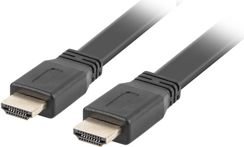 Kabel Lanberg CA-HDMI-21CU-0010-BK (HDMI M - HDMI M, 1 m, kolor czarny) (CA-HDMI-21CU-0010-BK)