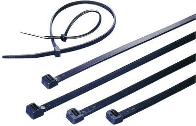TRU COMPONENTS 1592813 TC-CVR200MW203 Kabelbinder 200 mm Schwarz UV-stabilisiert 100 St. (1592813)