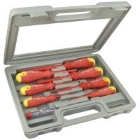 Elektro-Schraubendrehersatz, 8-teilig 8 isolierte Schraubendreher in Klarsichtbox (94918)