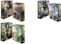 HERMA Motivordner Steampunk, DIN A4, Tiger Rückenbreite: 70 mm, aus stabilem Karton, bedruckter - 1 Stück (7077)