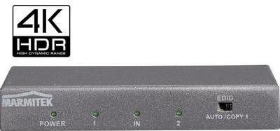 Marmitek Split 612 UHD - 2.0 - Video-/Audio-Splitter - 2 x HDMI - Desktop