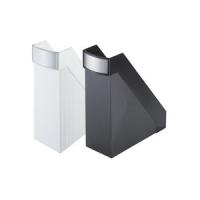 helit Stehsammler Linear, DIN A4, Polystyrol, weiß extra breit, mit Griff, inkl. Beschriftungszubehör (H6361505)