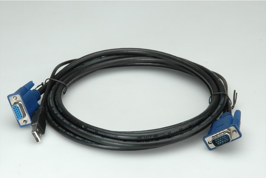 VALUE KVM Cable USB, VGA ST + USB ST für 14.99.3214/15 3,0m (11.99.5503)